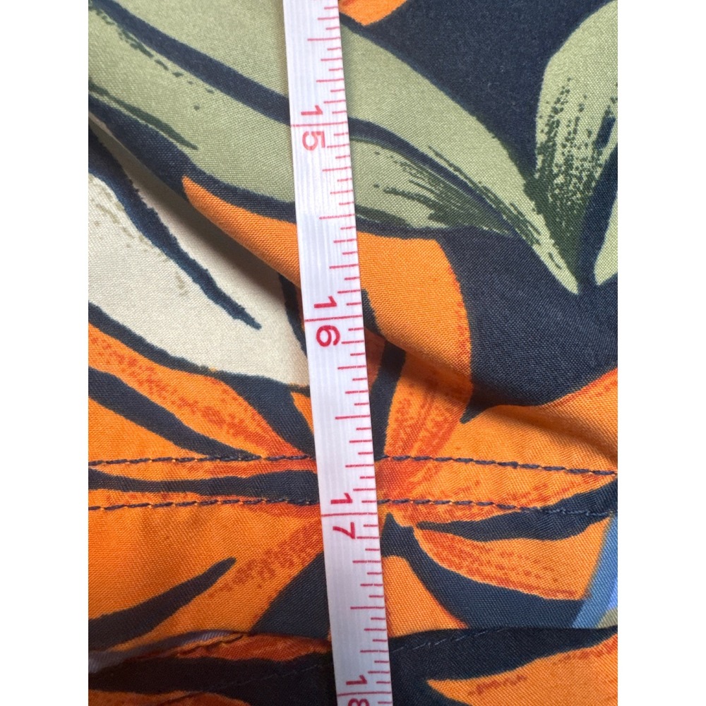 Nautica Mens Tropical Postcard Print Swim Trunks Orange Blue Board Shorts Small - Picture 8 of 9